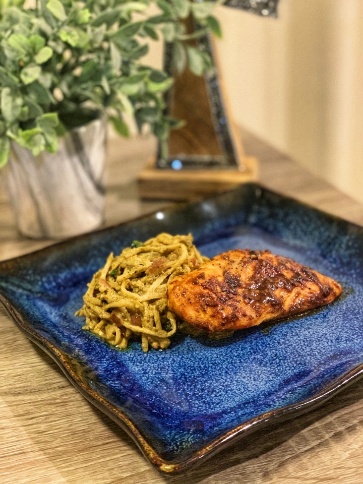 Balsamic Glazed Chicken & Pesto Pasta (Gluten/Dairy&nbsp;Free)