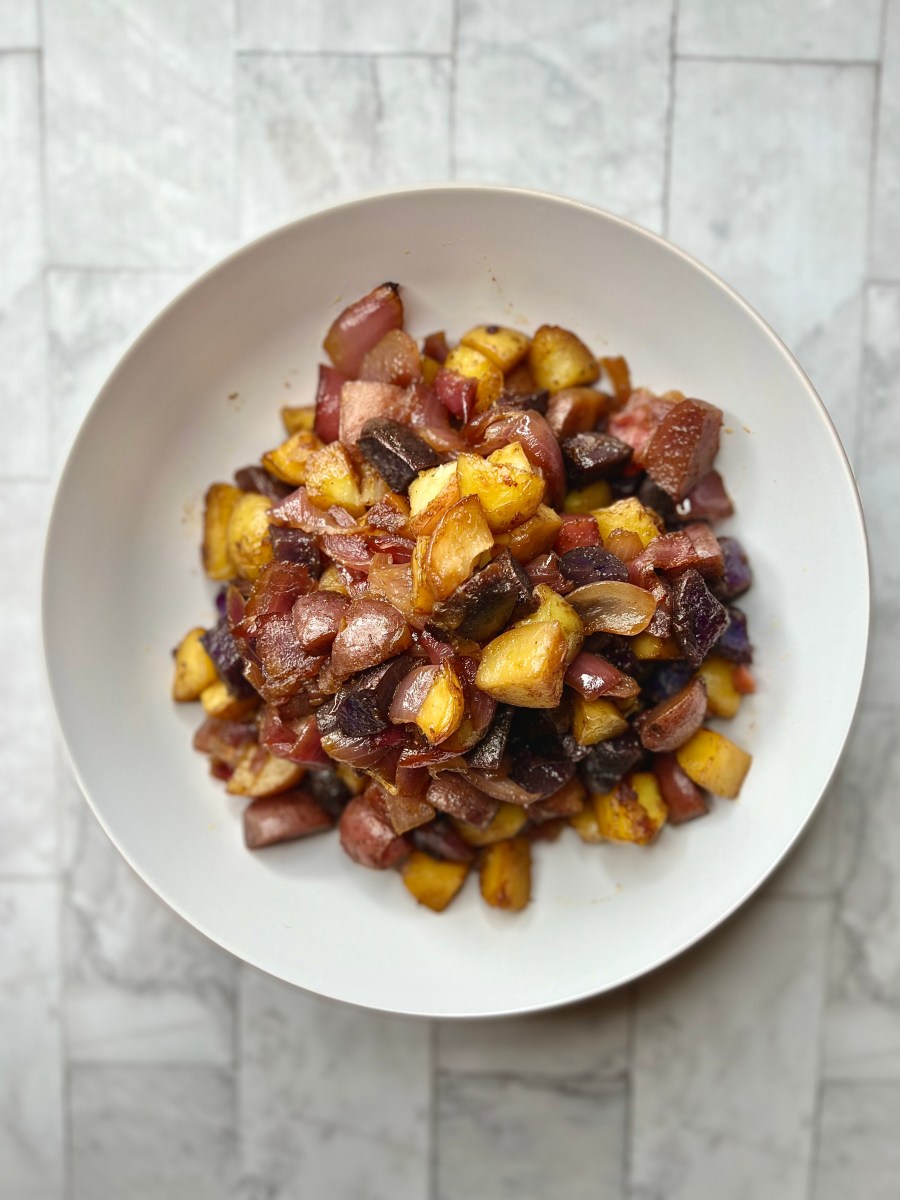 Roasted Tri-Color Potatoes and Onion (Gluten & Dairy&nbsp;Free)